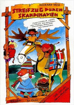 Cover Streifzug durch Skandinavien für Sopranblockflöte mit Gitarren-Akkorden Traditionelle Lieder und Tänze