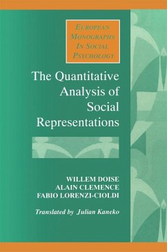 The Quantitative Analysis of Social Representations (eBook, PDF) - Clemence, Alain; Doise, Willem; Lorenzi-Cioldi, Fabio