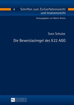 Die Beweislastregel des § 22 AGG - Schulze, Sven