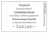 Augusts Erinnerungsschatulle Zahlen, m. 40 Minipostkarten