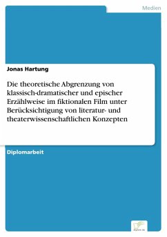 Die theoretische Abgrenzung von klassisch-dramatischer und epischer Erzählweise im fiktionalen Film unter Berücksichtigung von literatur- und theaterwissenschaftlichen Konzepten (eBook, PDF) - Hartung, Jonas