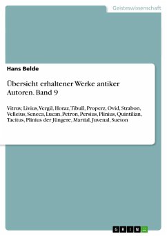 Übersicht erhaltener Werke antiker Autoren. Band 9 - Belde, Hans