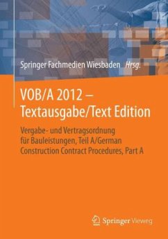 Cover VOB/A 2012 - Textausgabe / Text Edition