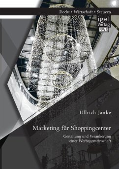 Marketing für Shoppingcenter: Gestaltung und Verankerung einer Werbegemeinschaft - Janke, Ullrich