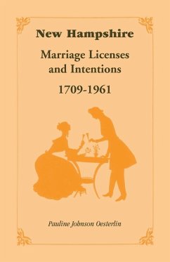 Cover New Hampshire Marriage Licenses and Intentions, 1709-1961