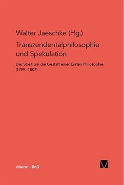 Transzendentalphilosophie und Spekulation (eBook, PDF)