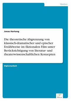 Die theoretische Abgrenzung von klassisch-dramatischer und epischer Erzählweise im fiktionalen Film unter Berücksichtigung von literatur- und theaterwissenschaftlichen Konzepten - Hartung, Jonas