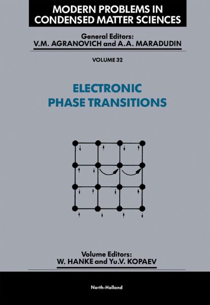 Electronic Phase Transitions (eBook, PDF) Electronic Phase Transitions (eBook, PDF)