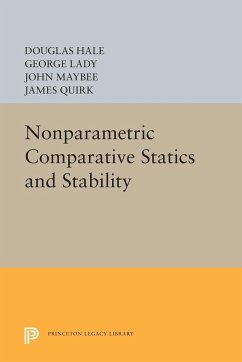 Nonparametric Comparative Statics and Stability - Hale, Douglas; Lady, George; Maybee, John
