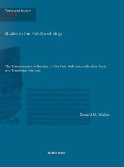 Studies in the Peshitta of Kings - Walter Donald M; Walter Donald M.