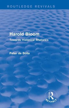 Harold Bloom (Routledge Revivals) (eBook, ePUB) - De Bolla, Peter