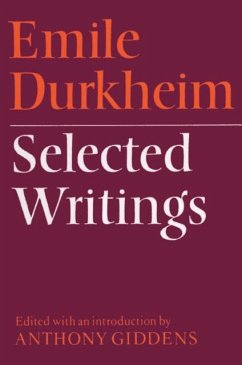 Emile Durkheim: Selected Writings (eBook, PDF) - Durkheim, Emile