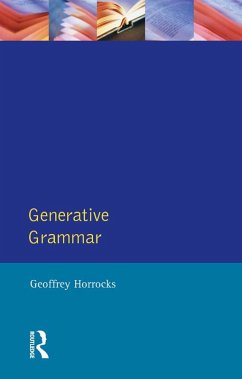 Generative Grammar (eBook, PDF) - Horrocks, Geoffrey