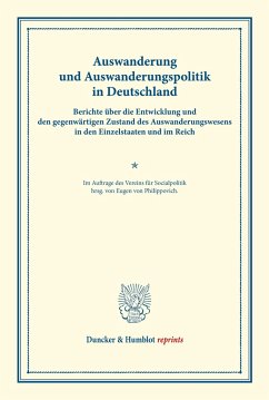 Auswanderung und Auswanderungspolitik in Deutschland.