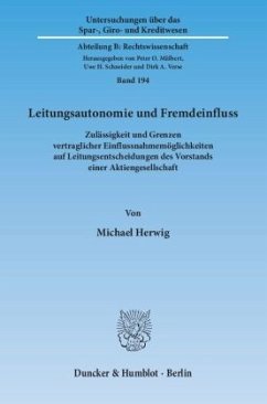 Leitungsautonomie und Fremdeinfluss - Herwig, Michael