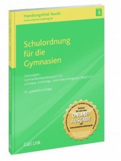 Cover Schulordnung für die Gymnasien
