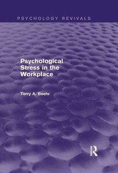 Cover Psychological Stress in the Workplace (Psychology Revivals) (eBook, PDF)