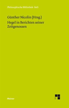 Hegel in Berichten seiner Zeitgenossen (eBook, PDF)