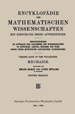 Encyklopädie der Mathematischen Wissenschaften mit Einschluss ihrer Anwendungen - Klein, Felix;Müller, Conr.