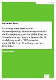 Erstellung einer Analyse über deutschsprachige Simulationssysteme für die Fabrikplanung mit der Zielstellung der Auswahl eines geeigneten Systems für die Ausbildung an der FH Eberswalde einschließlich der Erstellung von zwei Beispielen (eBook, PDF)