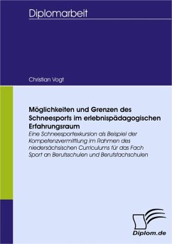 Möglichkeiten und Grenzen des Schneesports im erlebnispädagogischen Erfahrungsraum (eBook, PDF) - Vogt, Christian