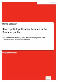 Rentenpolitik politischer Parteien in der Bundesrepublik (eBook, PDF) - Wagner, Bernd