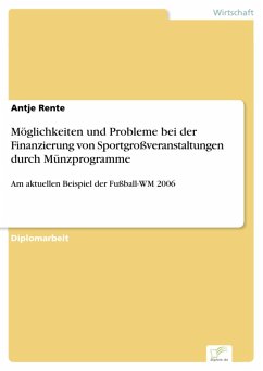 Möglichkeiten und Probleme bei der Finanzierung von Sportgroßveranstaltungen durch Münzprogramme (eBook, PDF) - Rente, Antje