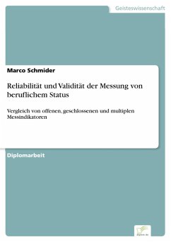 Reliabilität und Validität der Messung von beruflichem Status (eBook, PDF) - Schmider, Marco