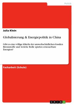 Globalisierung & Energiepolitik in China - Klein, Julia