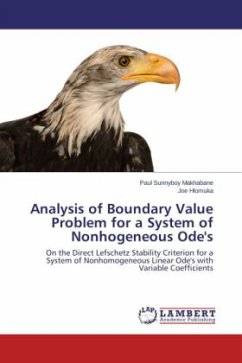 Analysis of Boundary Value Problem for a System of Nonhogeneous Ode's - Makhabane, Paul Sunnyboy;Hlomuka, Joe