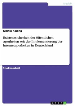 Existenzsicherheit der öffentlichen Apotheken seit der Implementierung der Internetapotheken in Deutschland - Käding, Martin