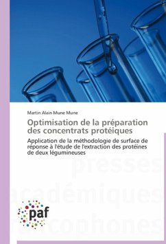 Optimisation de la préparation des concentrats protéiques - Mune Mune, Martin Alain