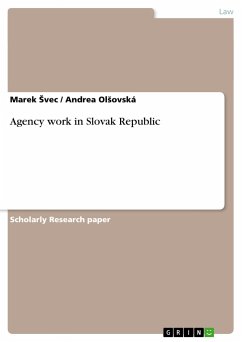 Agency work in Slovak Republic - Svec, Marek;Ol ovská, Andrea