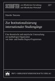 Zur Institutionalisierung internationaler Studiengänge (eBook, PDF)
