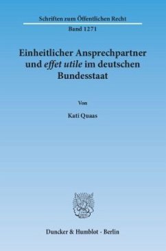 Einheitlicher Ansprechpartner und effet utile im deutschen Bundesstaat. - Quaas, Kati