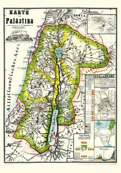 Historische Karte von PALÄSTINA 1869 (Plano)