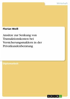 Ansätze zur Senkung von Transaktionskosten bei Versicherungsmaklern in der Privatkundenberatung - Weiß, Florian