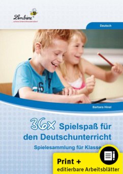 36x Spielspaß für den Deutschunterricht, m. 1 CD-ROM - Hinel, Barbara