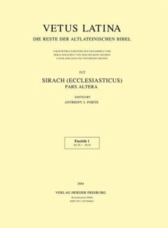 Sirach (Ecclesiasticus) - Pars altera / Vetus Latina Bd.11/2
