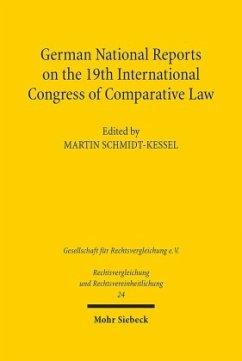 Cover German National Reports on the 19th International Congress of Comparative Law