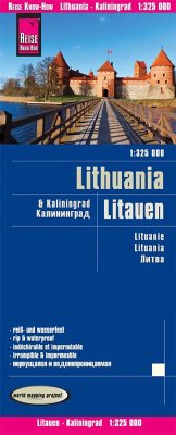 Reise Know-How Landkarte Litauen und Kaliningrad. Lithuania & Kaliningrad. Lithuanie & Kaliningrad. Lituania & Kaliningrad