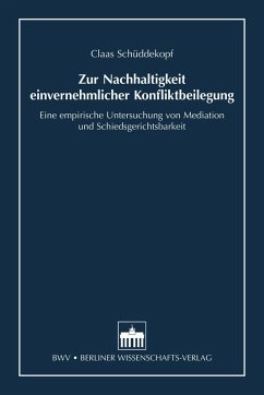 Cover Zur Nachhaltigkeit einvernehmlicher Konfliktbeilegung (eBook, PDF)