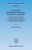 Nachamtliche Tätigkeitsbeschränkungen für politische Amtsträger