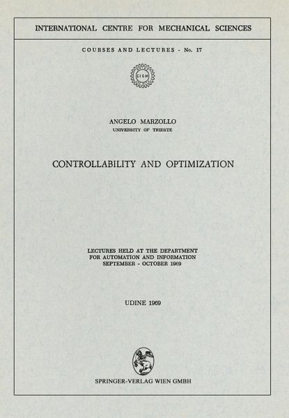 Controllability and Optimization Controllability and Optimization