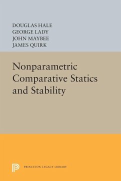 Nonparametric Comparative Statics and Stability (eBook, PDF) - Hale, Douglas; Lady, George; Maybee, John; Quirk, James P.
