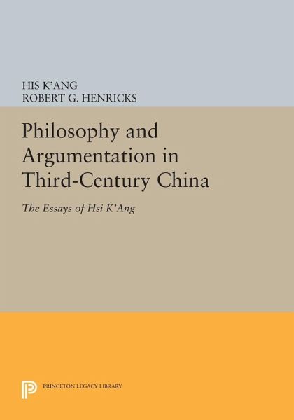 Philosophy and Argumentation in Third-Century China (eBook, PDF)