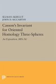 Casson's Invariant for Oriented Homology Three-Spheres (eBook, PDF)