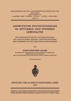 Amnestische Psychosyndrome im Mittleren und Höheren Lebensalter - Haase, H.-J.