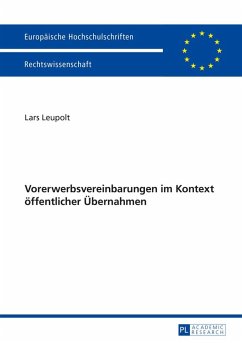 Cover Vorerwerbsvereinbarungen im Kontext öffentlicher Übernahmen
