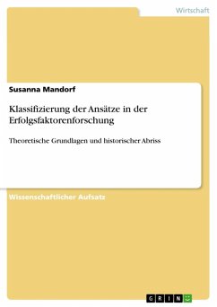 Klassifizierung der Ansätze in der Erfolgsfaktorenforschung (eBook, ePUB) - Mandorf, Susanna